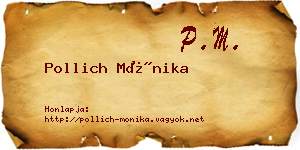 Pollich Mónika névjegykártya